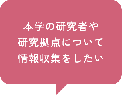 本学の研究者や研究拠点について情報収集をしたい