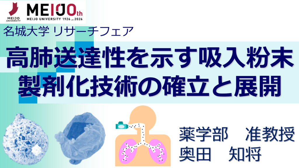 高肺送達性を示す吸入粉末製剤化技術の確立と展開